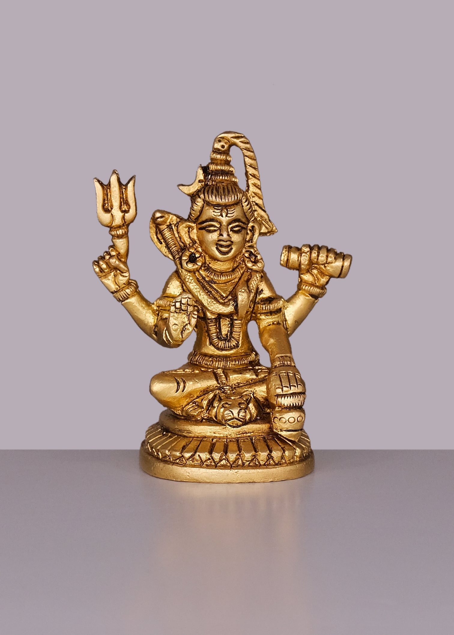 Brass  Yellow  Gold Shiva Sitting