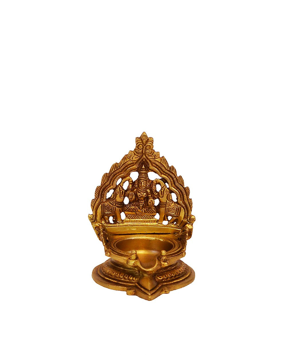 Brass Yellow  Gold  Laxmi Diya