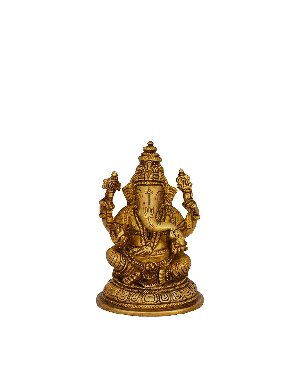 Brass Ganesha Sitting