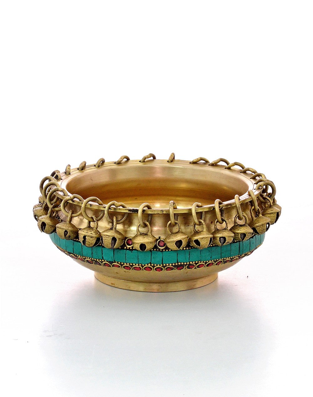 Brass Stone Work Urli Bells