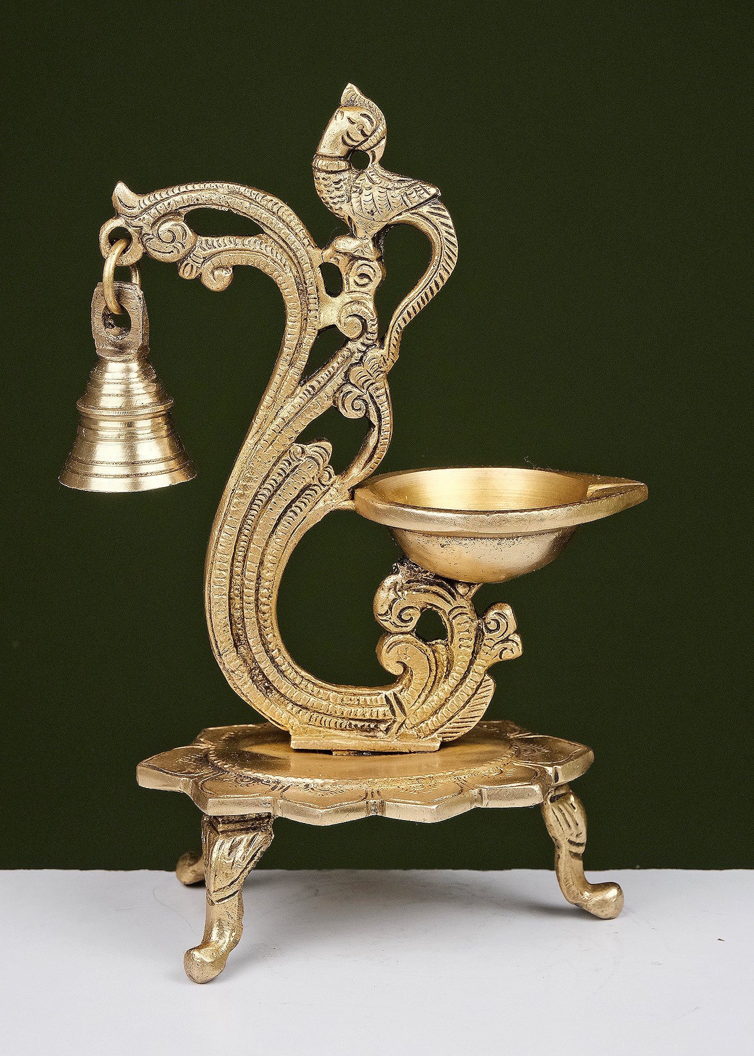 Brass Diya Bell