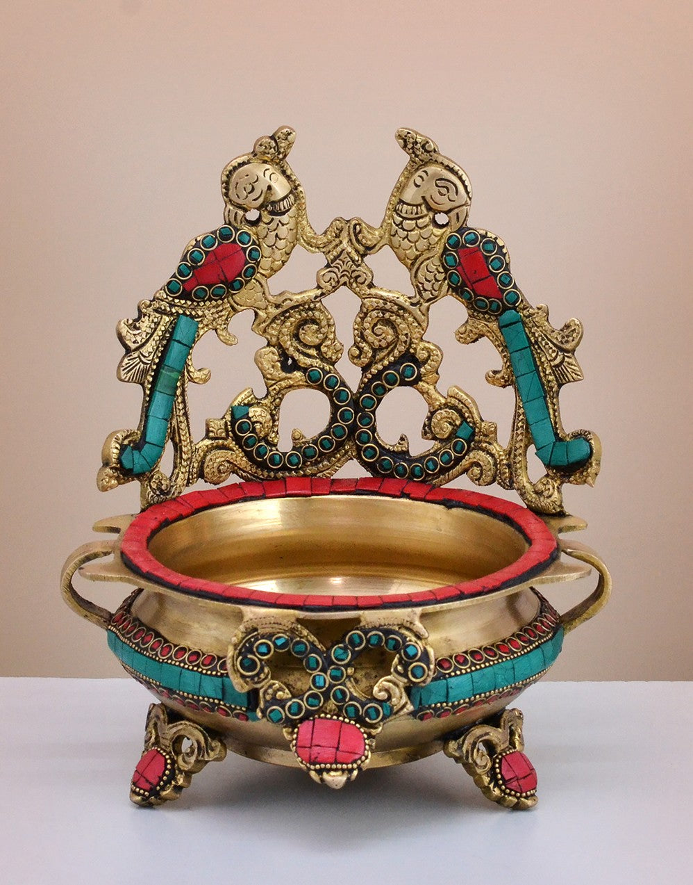 Brass Stone Work Urli