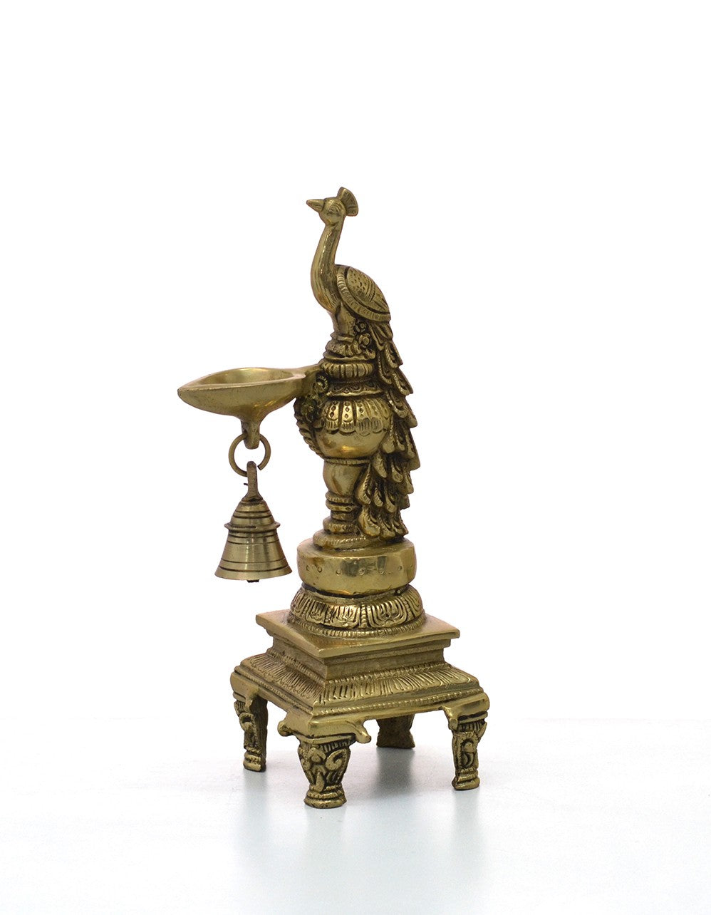 Brass Peacock Diya