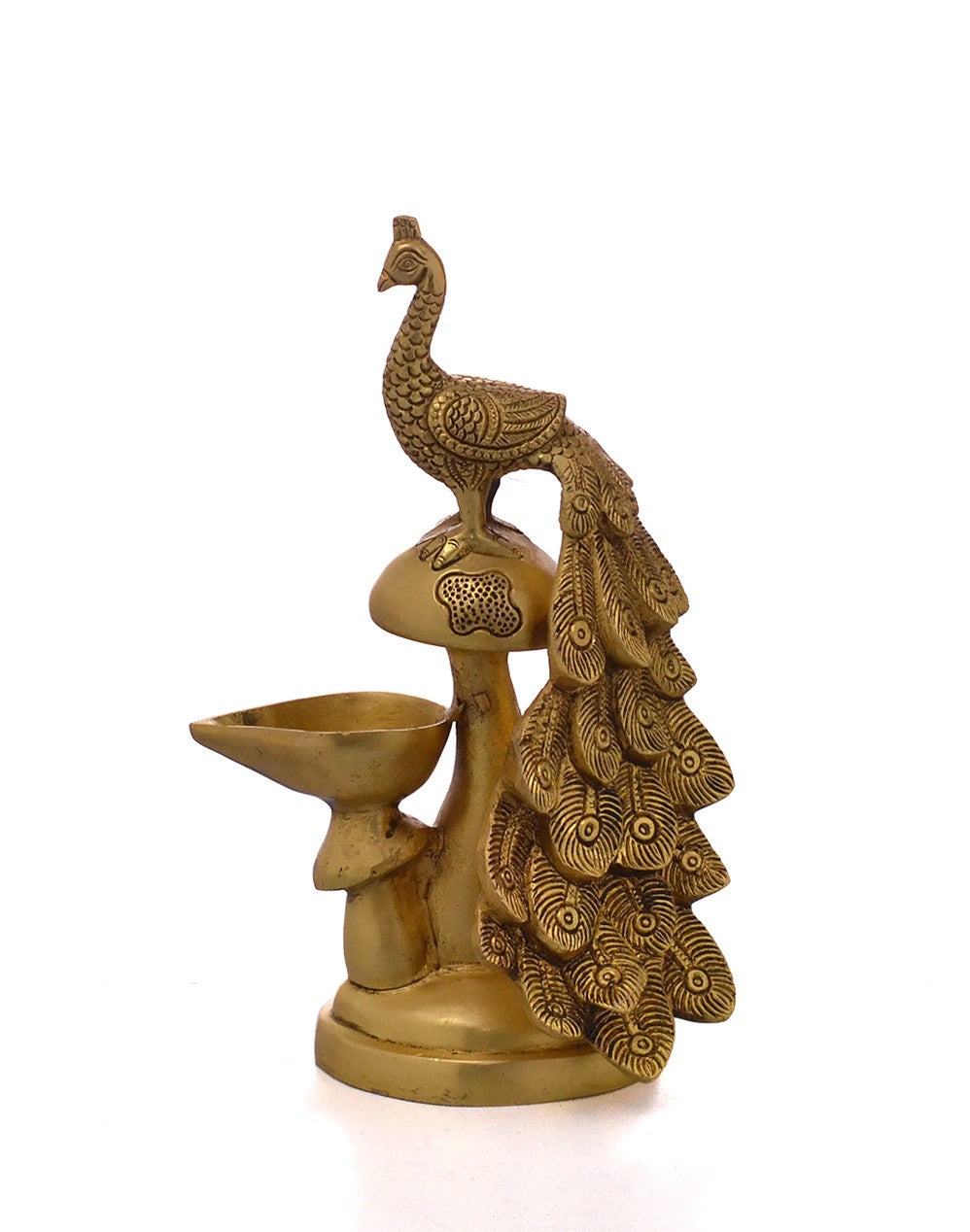 Brass Peacock Diya