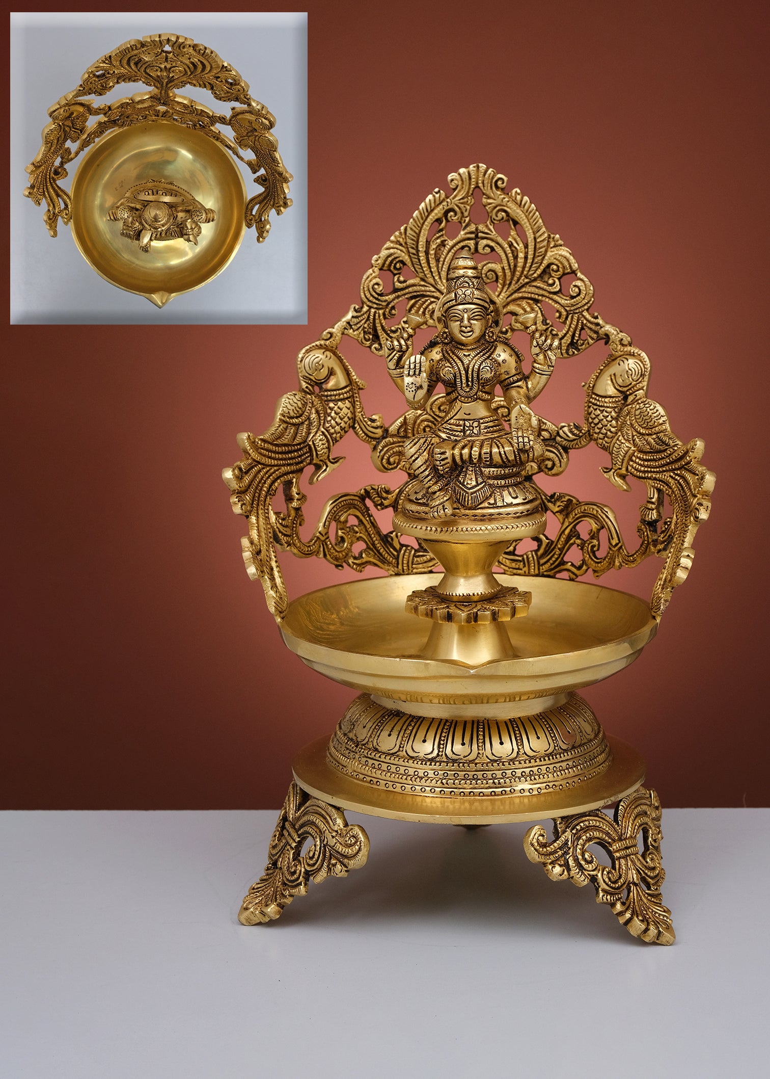 Brass Urli Laxmi Sitting
