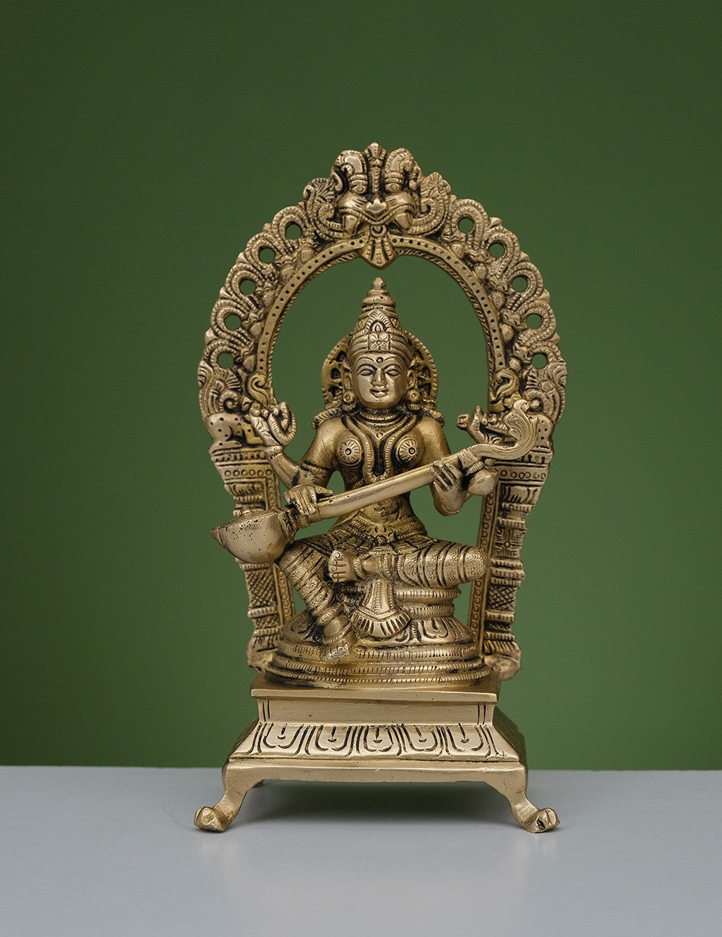 Brass Saraswati Arch