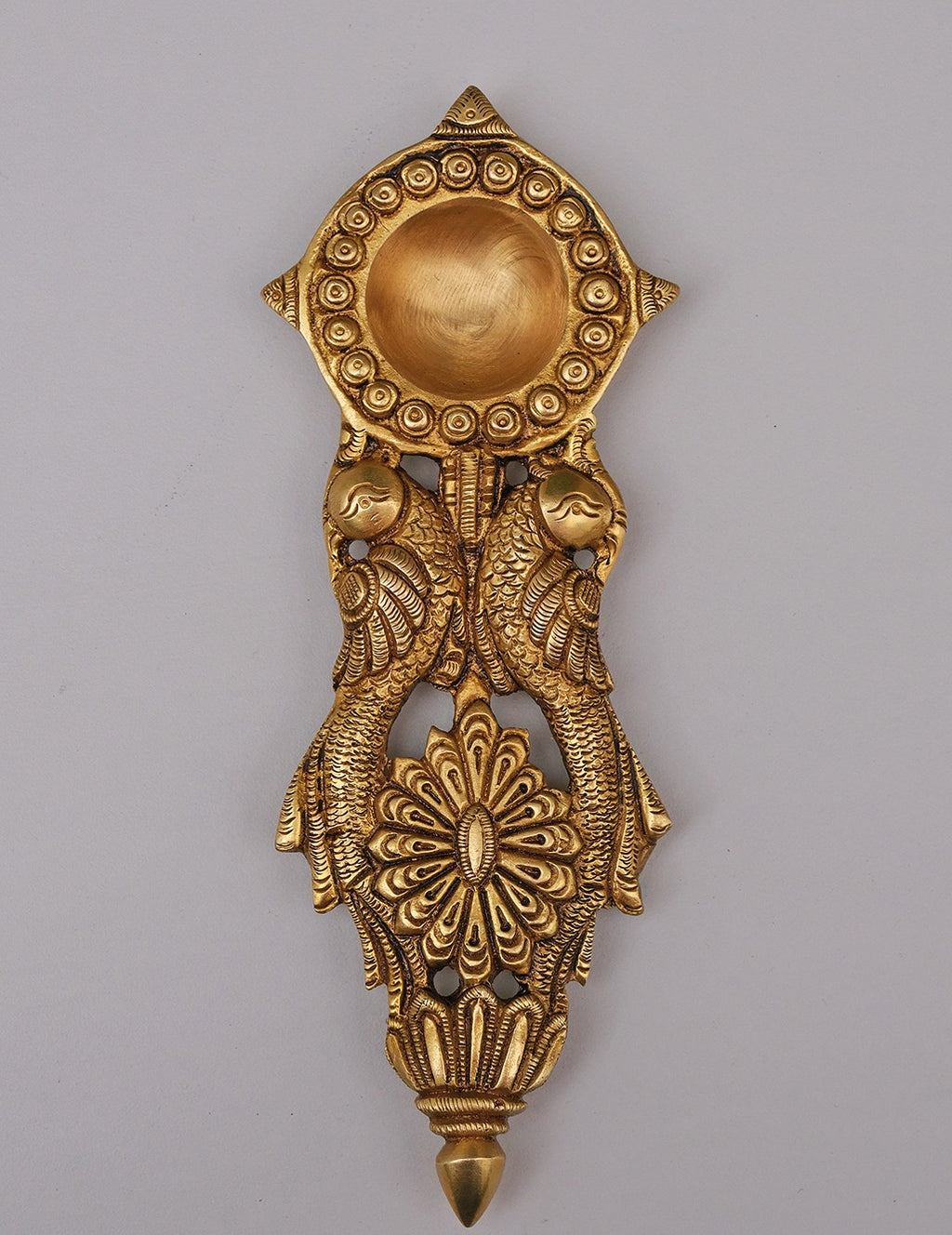 Brass Spoon Double Peacock