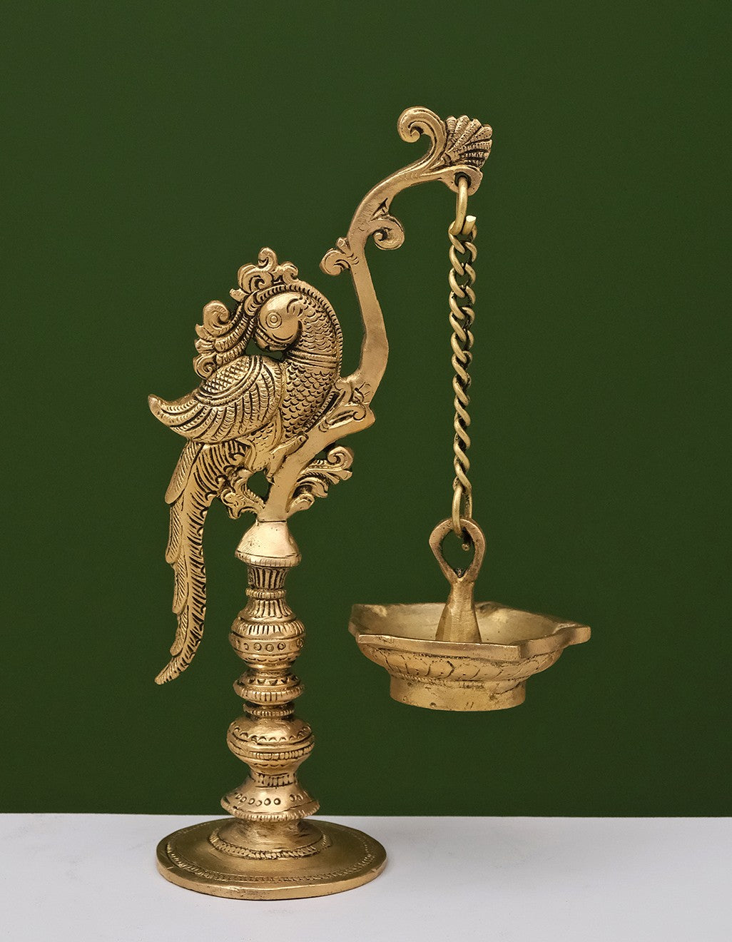 Brass Lamp Parrot