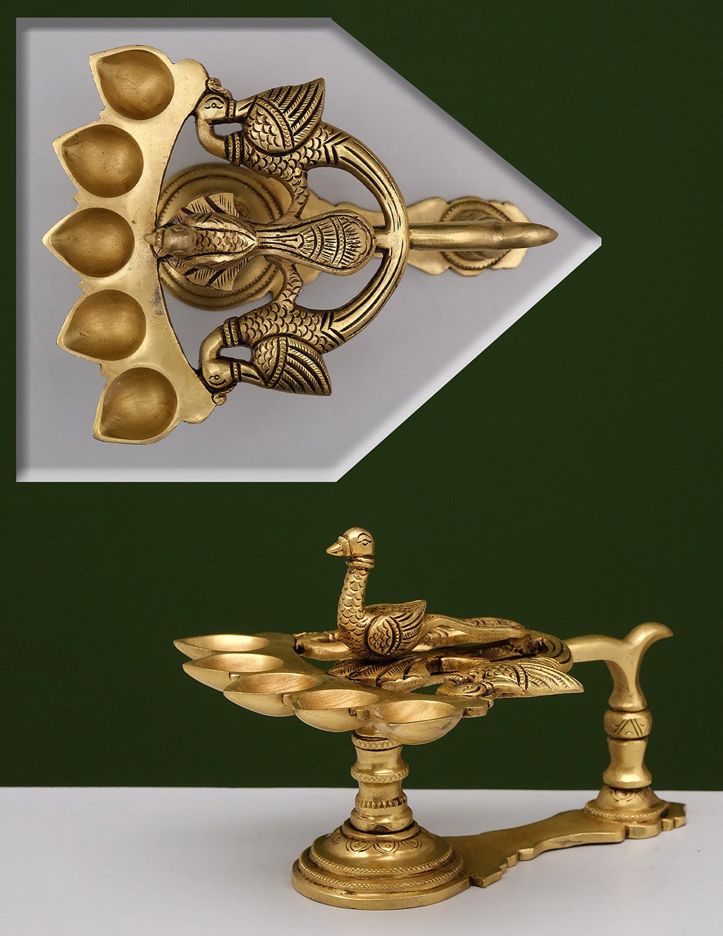 Brass Arti Peacock