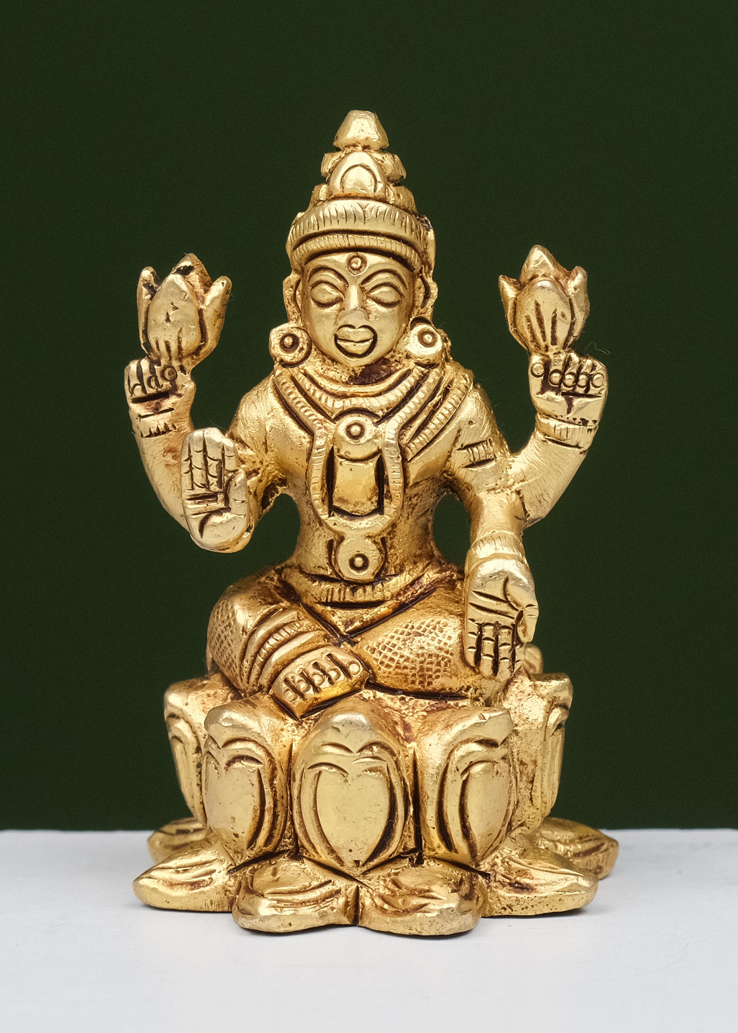 Brass Lotus Laxmi