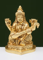 Brass Saraswati Sitting