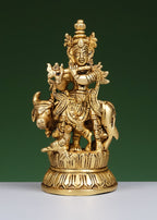 Brass Cow Krishna