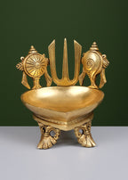 Brass Shankh Chakra Tilak Deepak