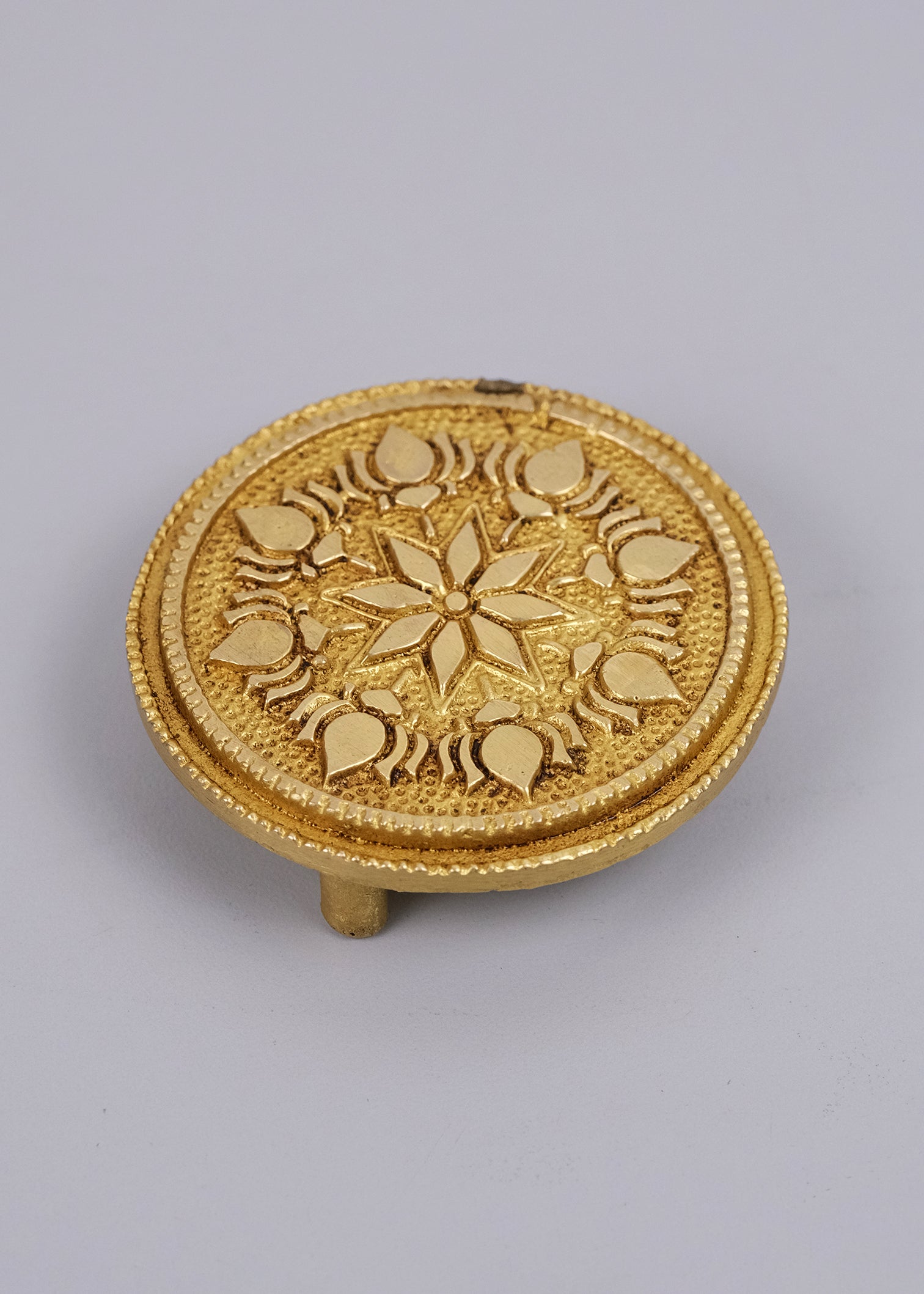 Brass Chowki Round Base