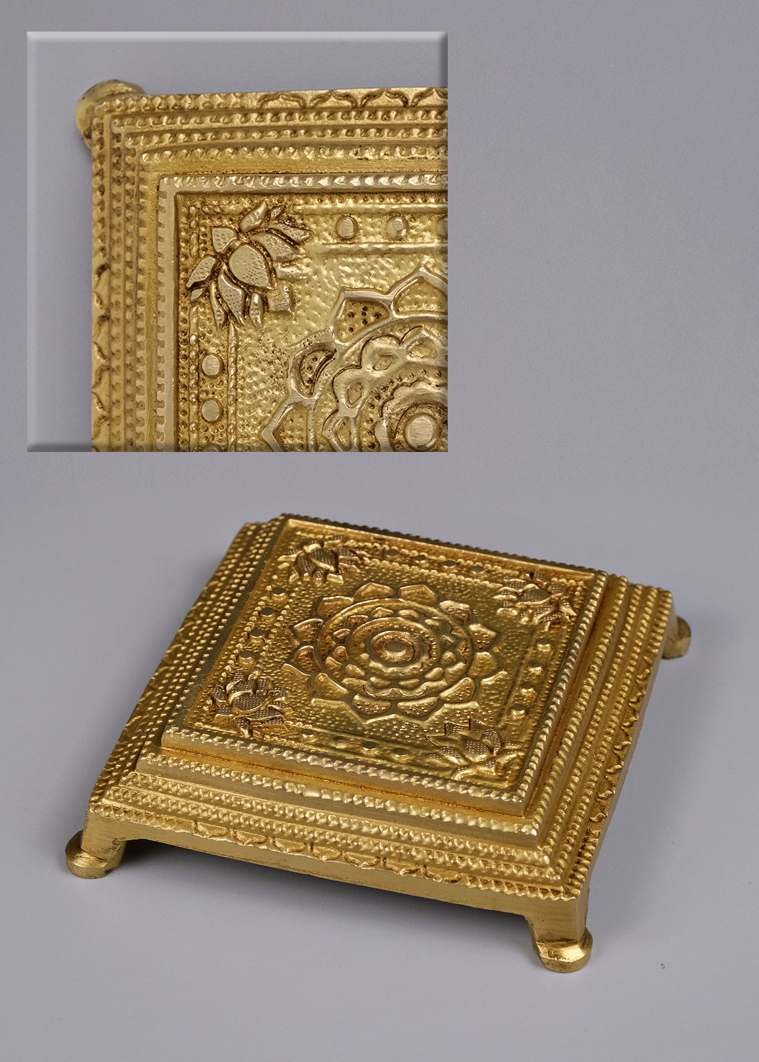 Brass Chowki Square Base