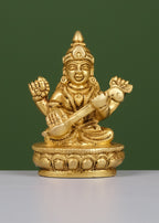 Brass  Saraswati Lotus Base