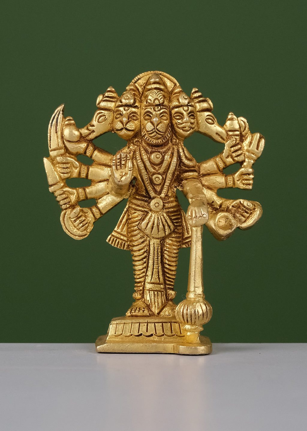 Brass Panchmukhi Hanuman With Base