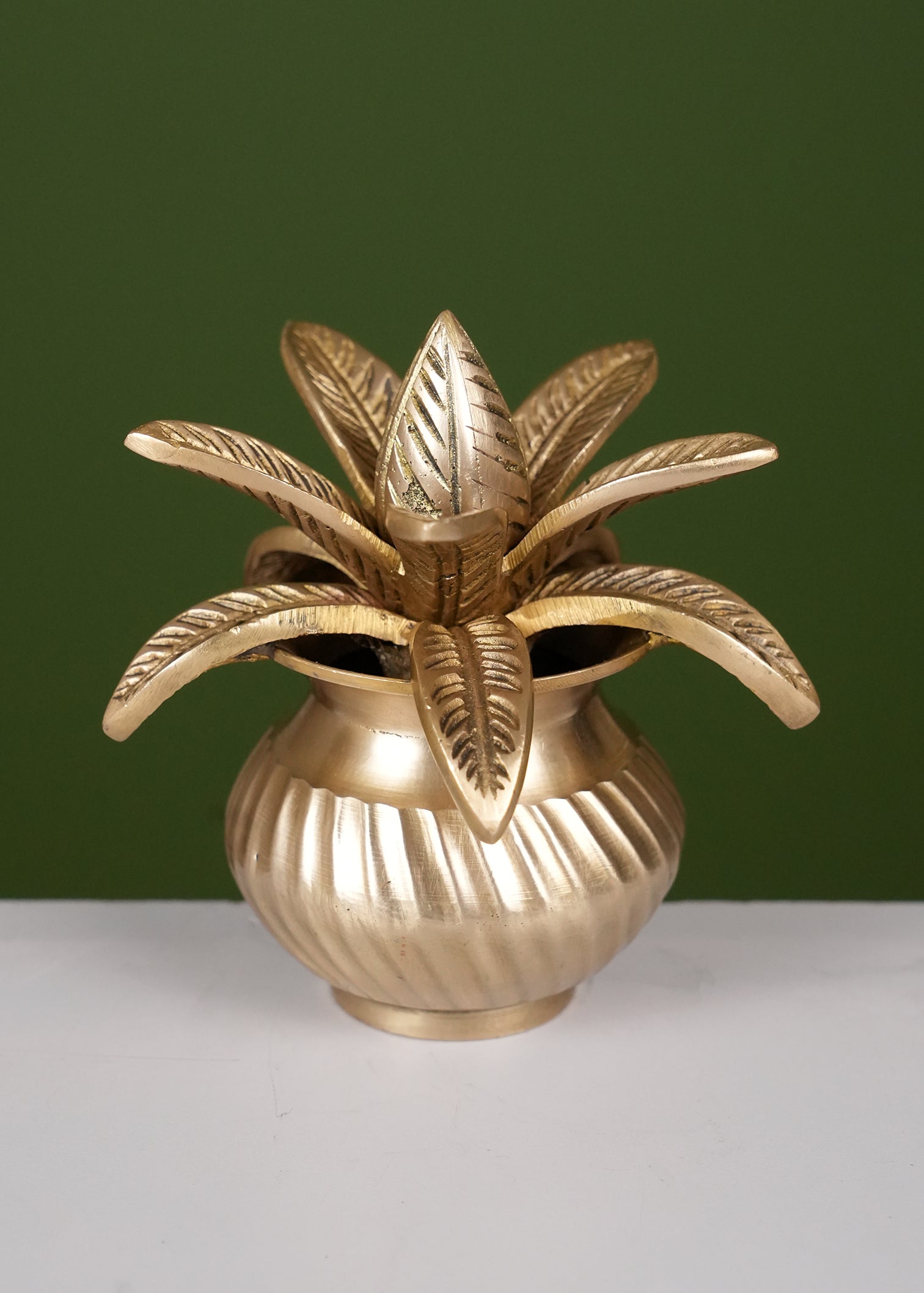 Brass Three Tone Kalash Small