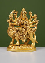 Brass Durga Sitting on Lion