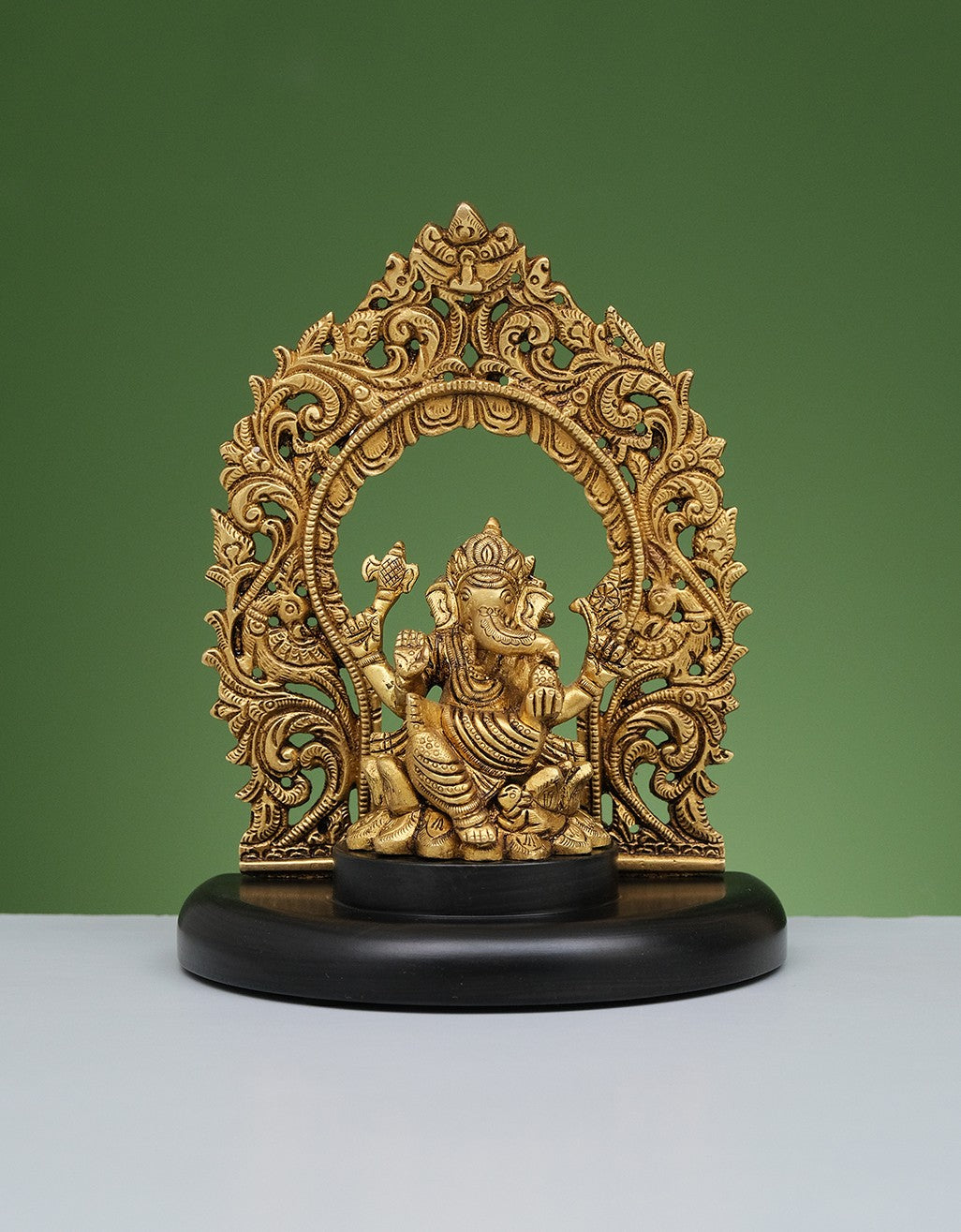 Brass Arch Ganesha With Base