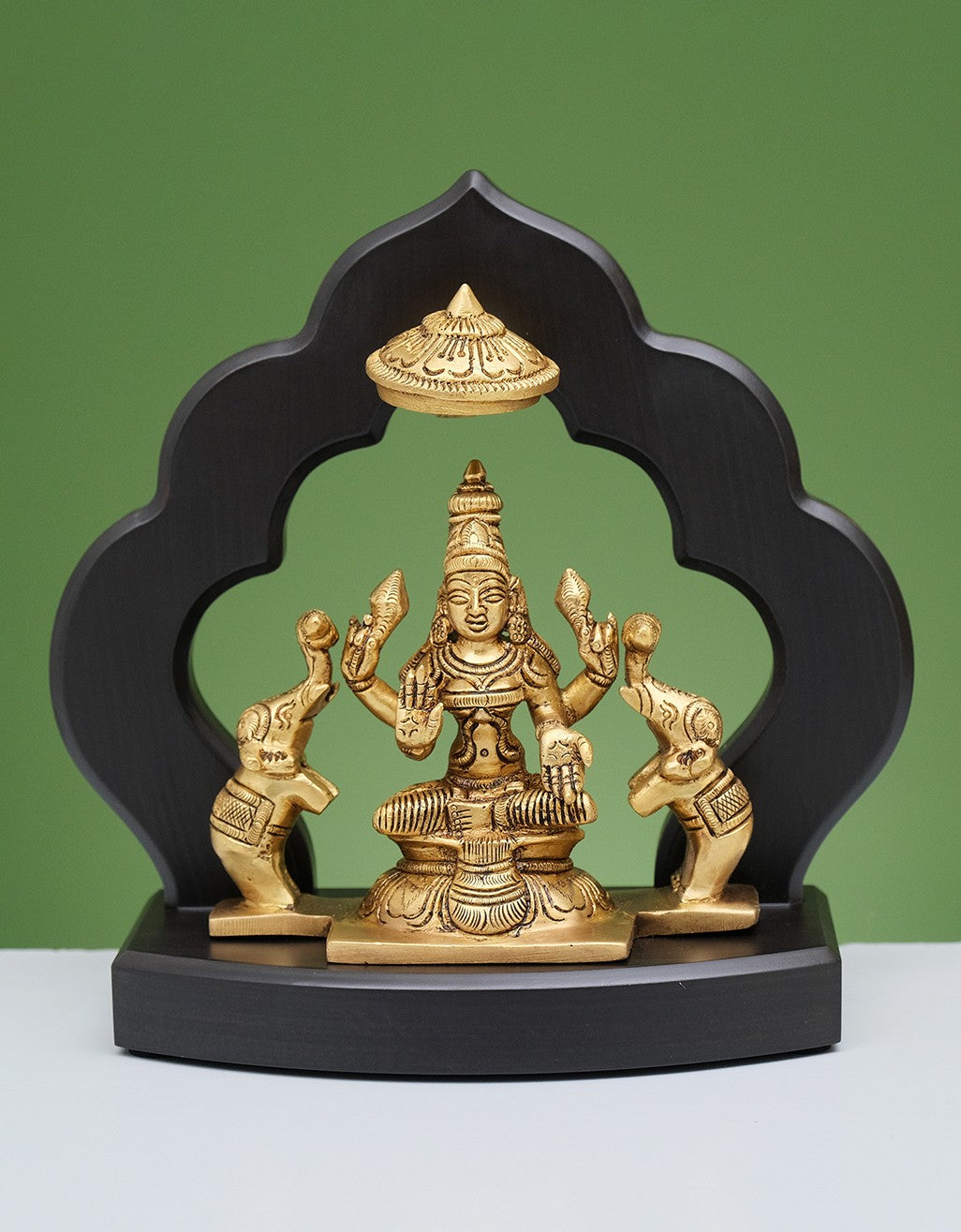 Brass Gaj Laxmi With Frame