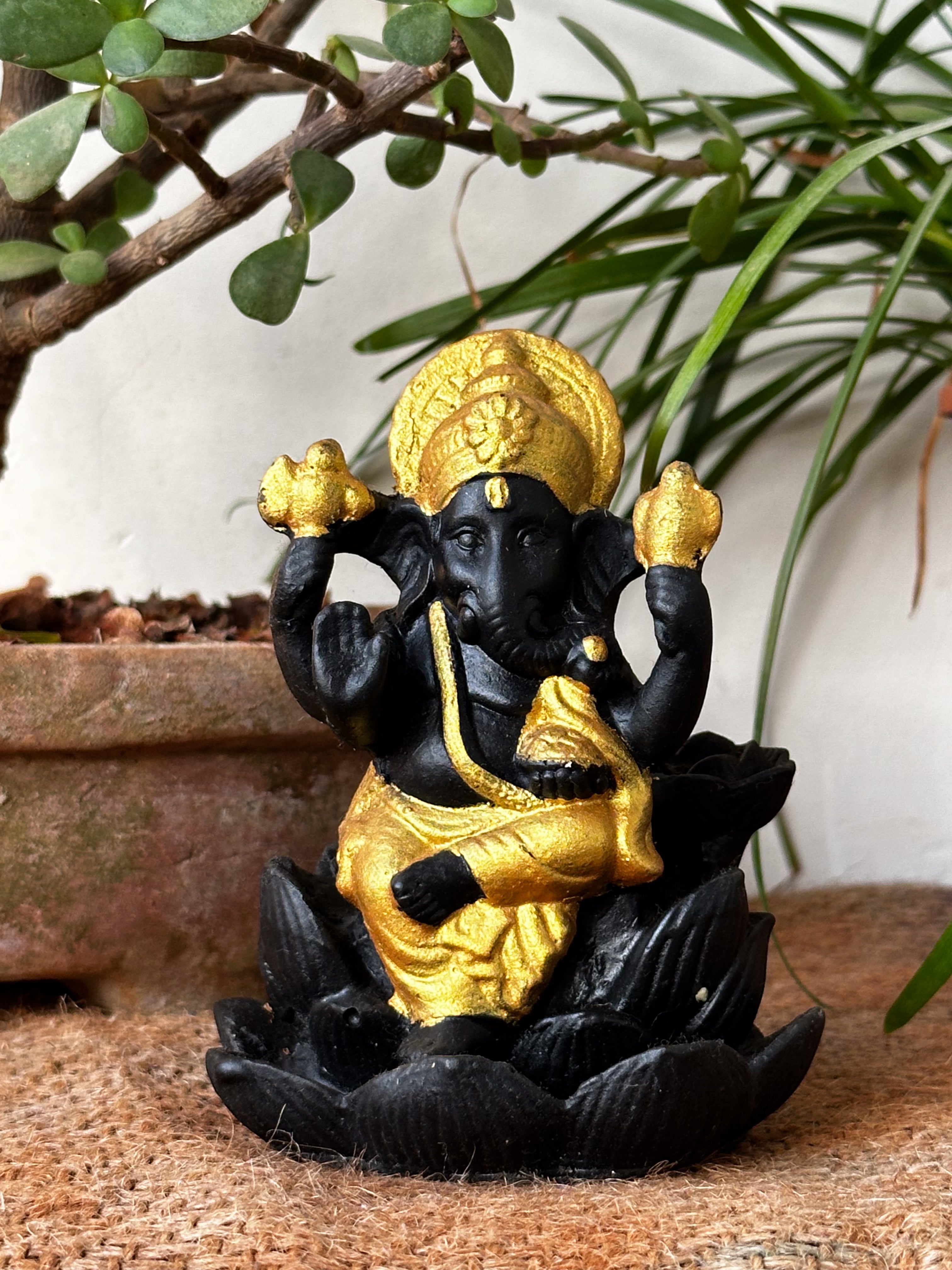 Back flow dhoop stand - Ganesha