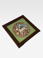 AR TANJORE REVERSE GLSS PNG CLASSIC FRAME (Horse with peacock)