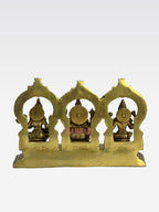 KB BR GOLDEN TONE GANESH LAXMI SARASWATI ON BASE WITH RING( KGT13393)