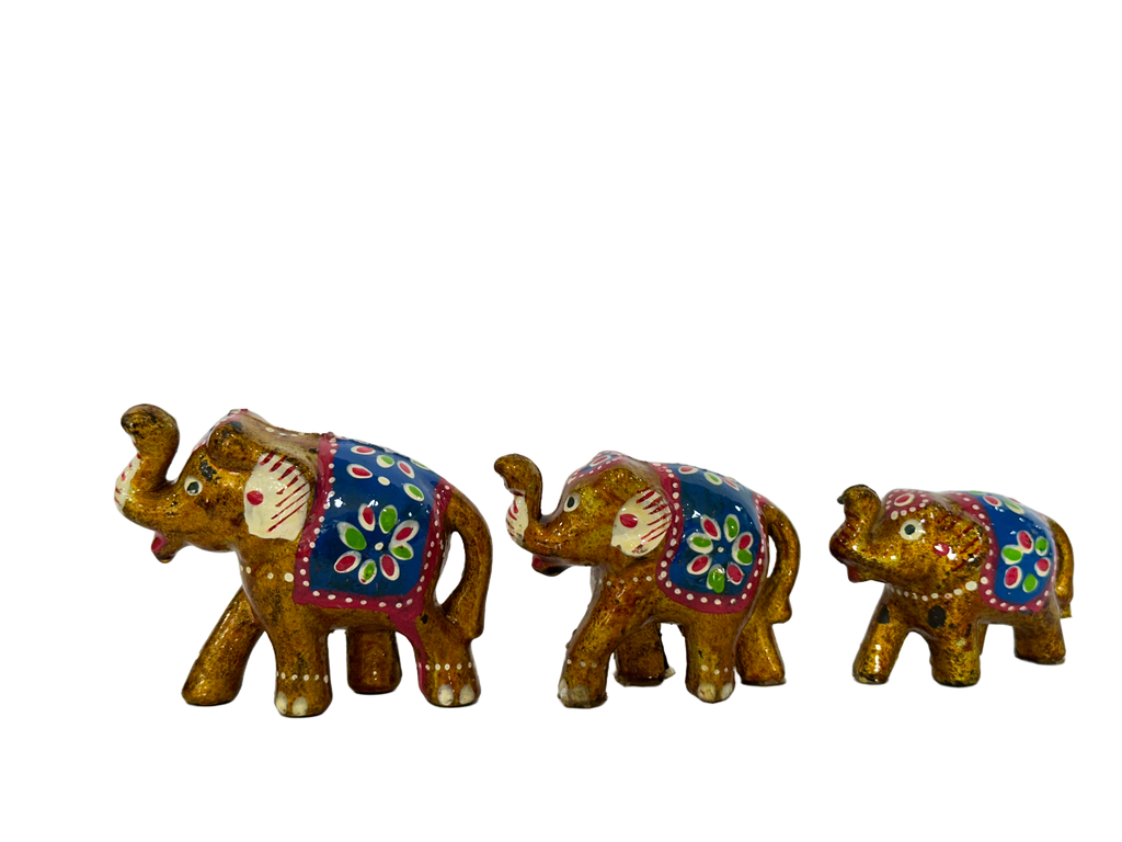 PLASTIC ELEPHANT PAINTING SET OF 3