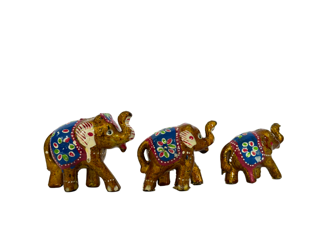 PLASTIC ELEPHANT PAINTING SET OF 3