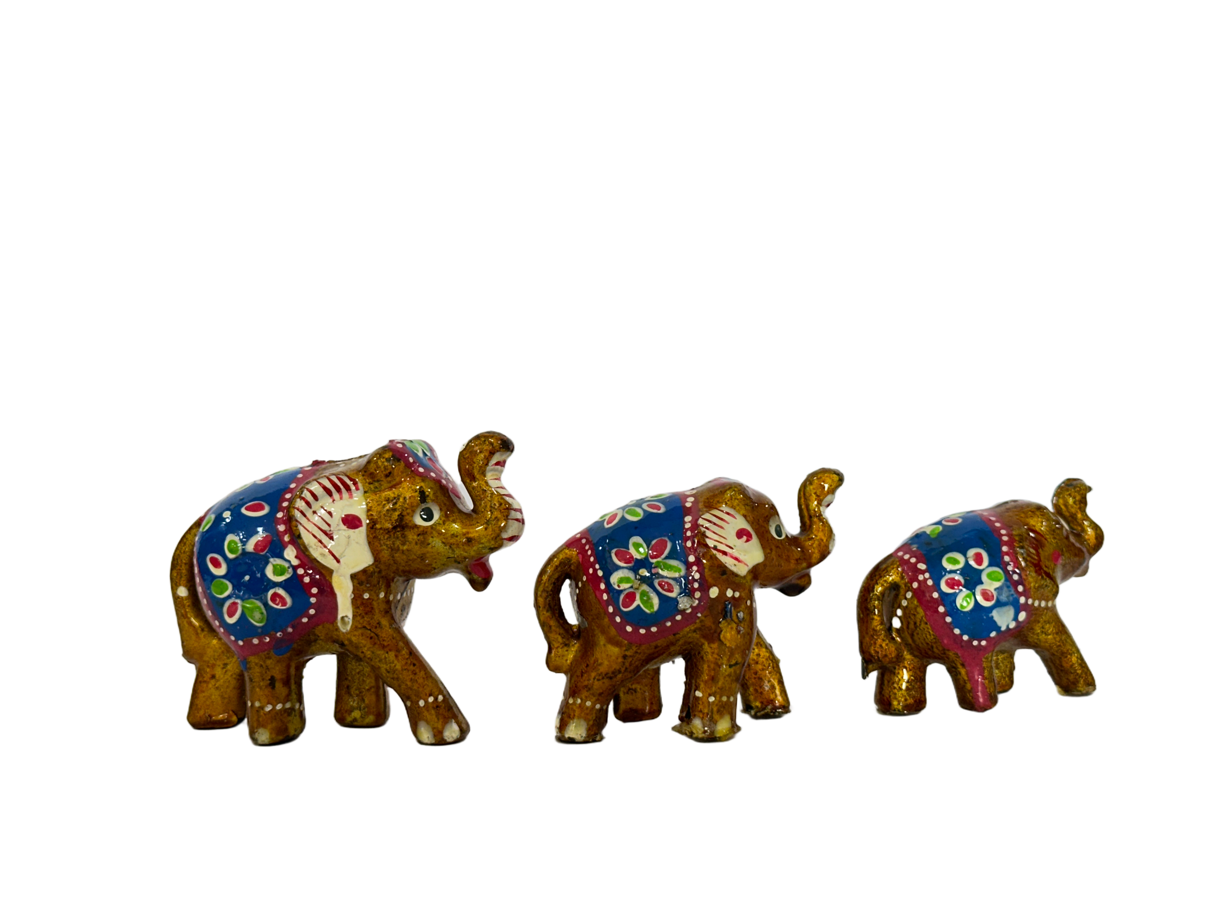 PLASTIC ELEPHANT PAINTING SET OF 3