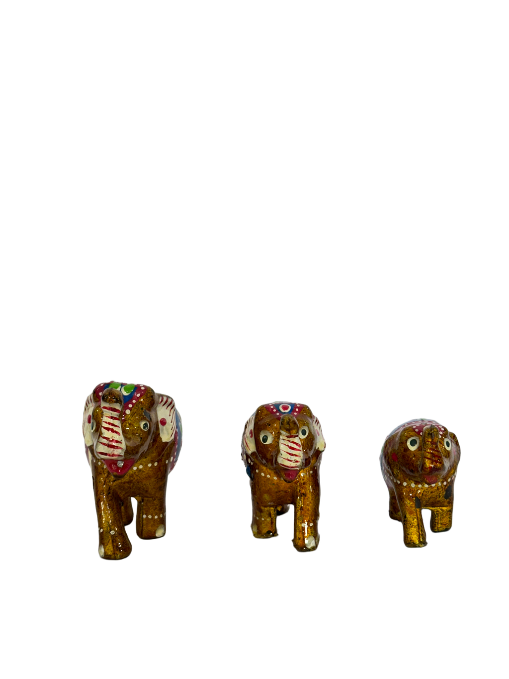 PLASTIC ELEPHANT PAINTING SET OF 3