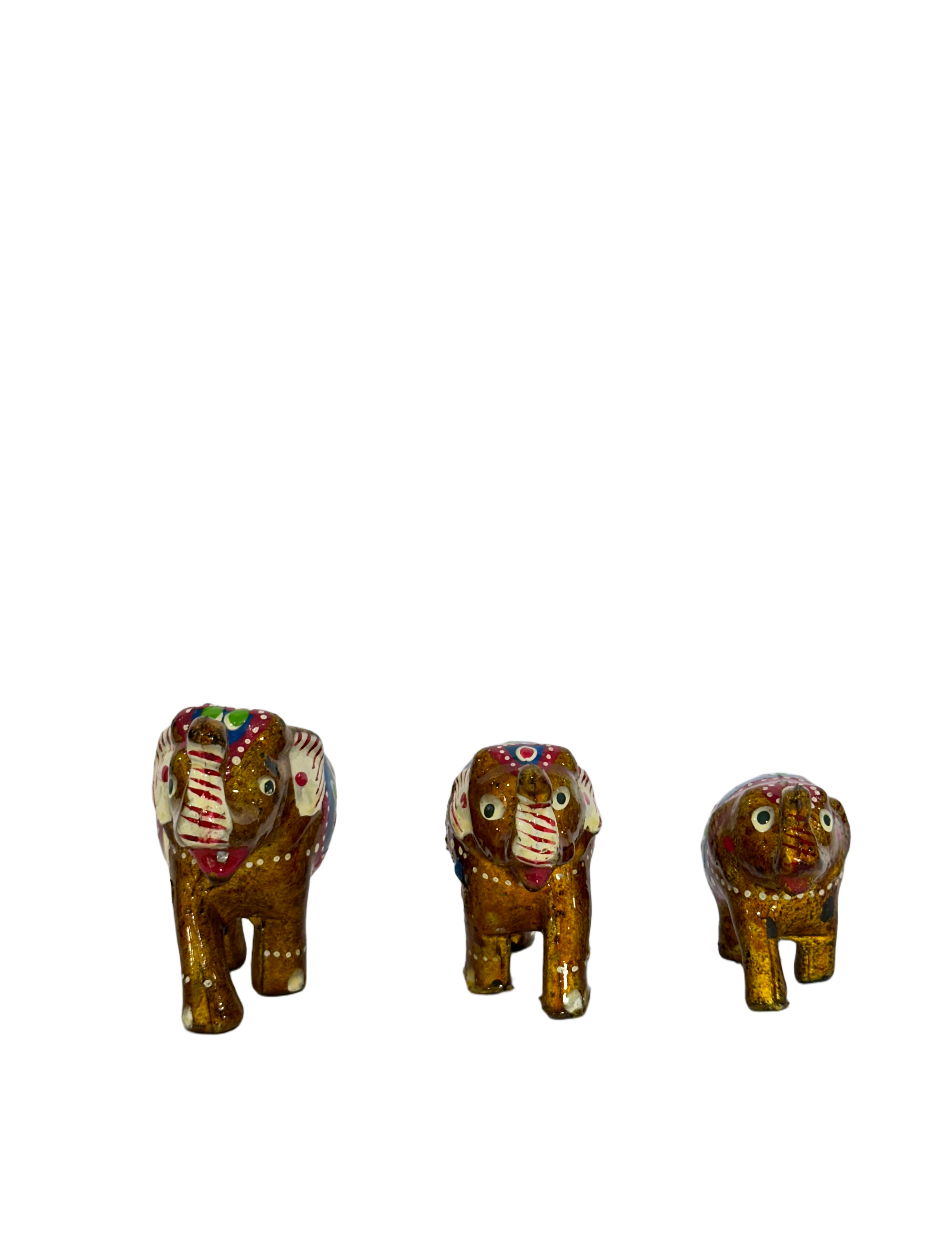 PLASTIC ELEPHANT PAINTING SET OF 3