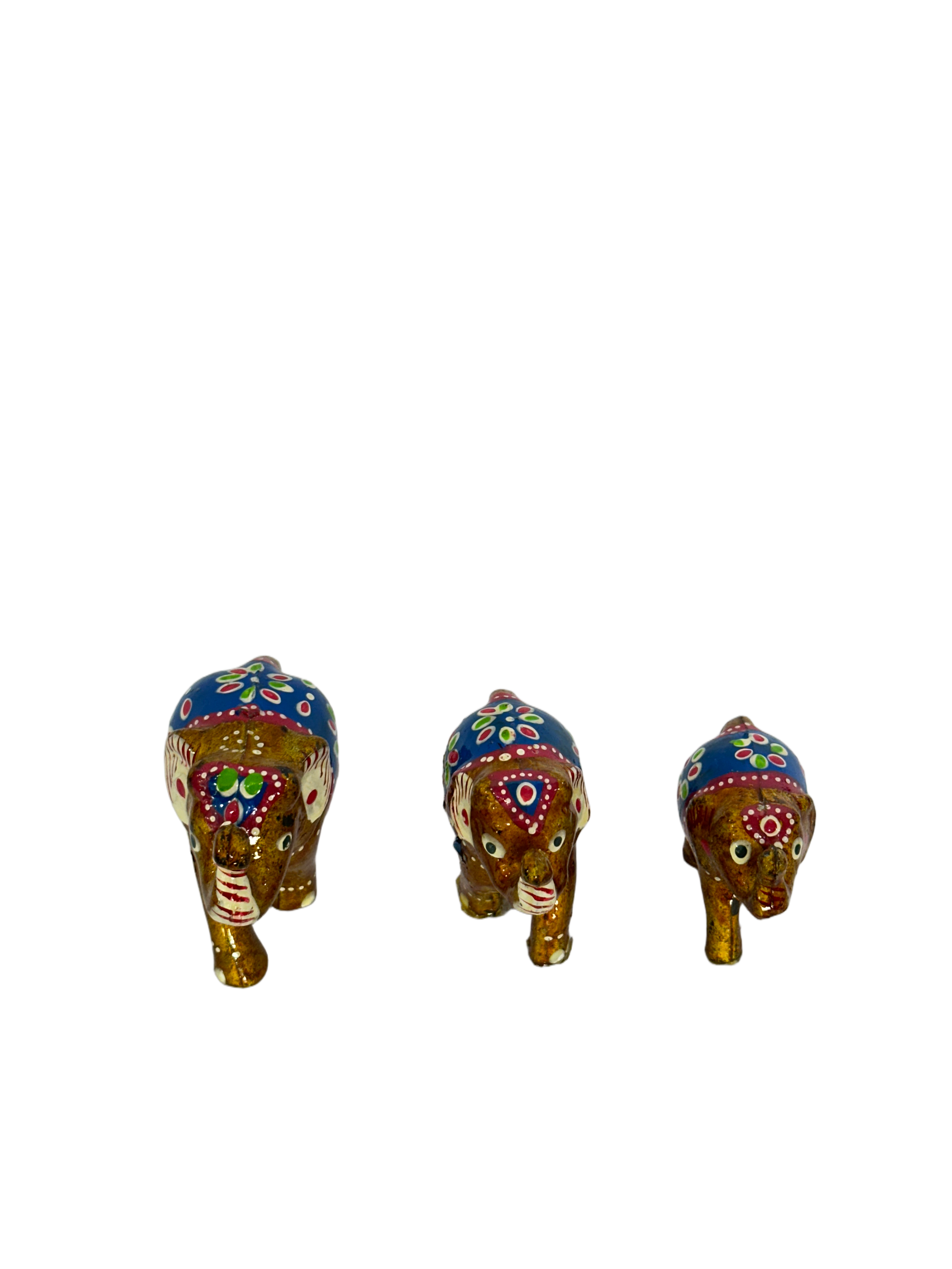PLASTIC ELEPHANT PAINTING SET OF 3