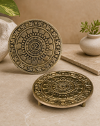 Brass Chowki Om Carving