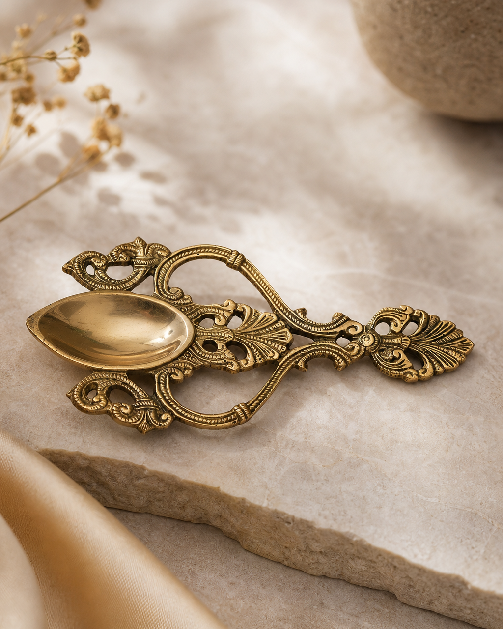 Brass Diya Handle
