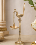 Brass Peacock Lamp