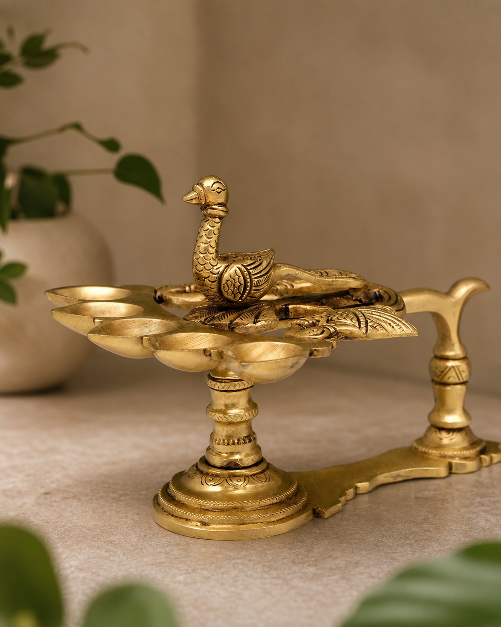 Brass Arti Peacock