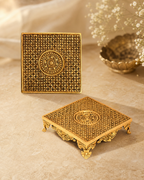 Brass   Chowki Flower Carved