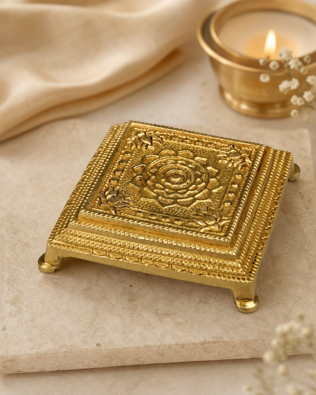 Brass Chowki Square Base