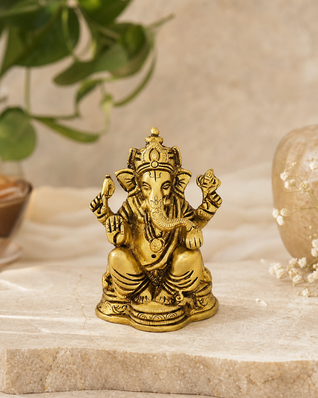 Brass Ganesha Crown