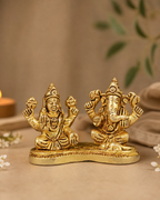 Brass Ganesha Laxmi on Base