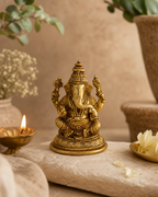 Brass Ganesha Sitting