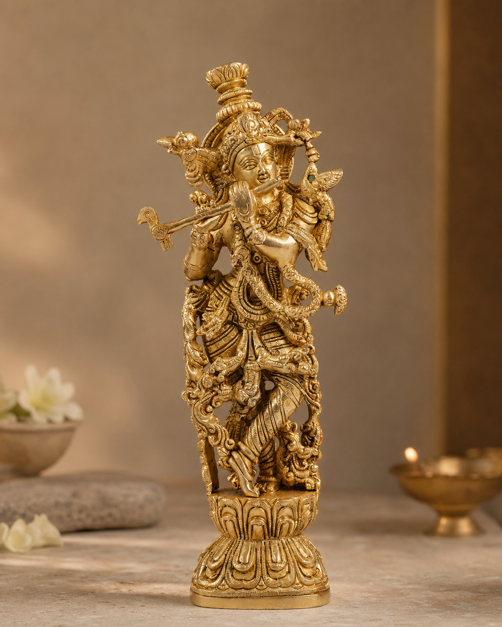 Brass Krishna Standing