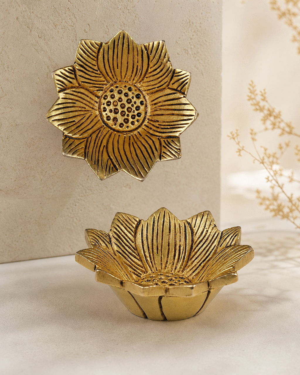 Brass Lotus Diya
