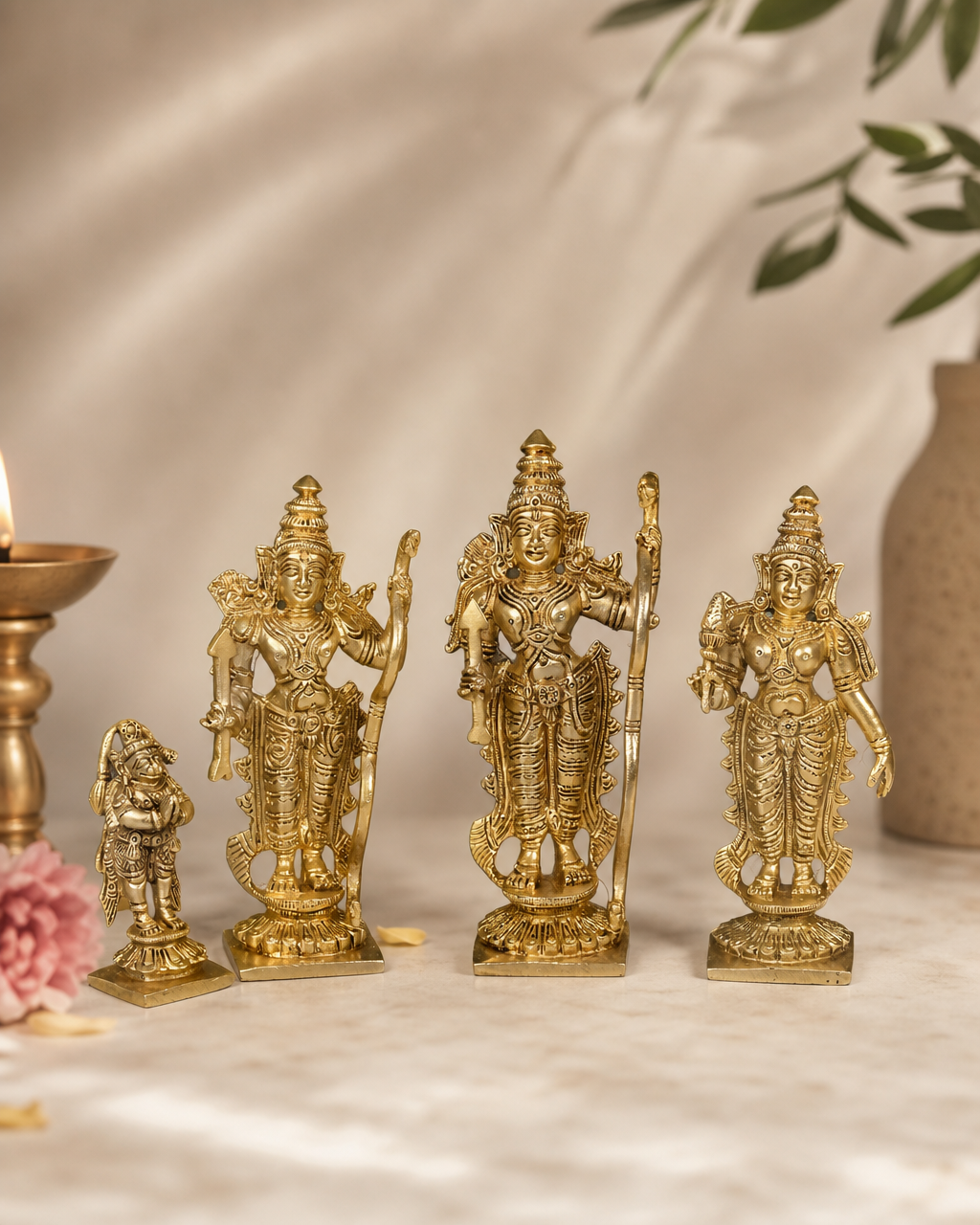 Brass Ramdarbar Set On Base