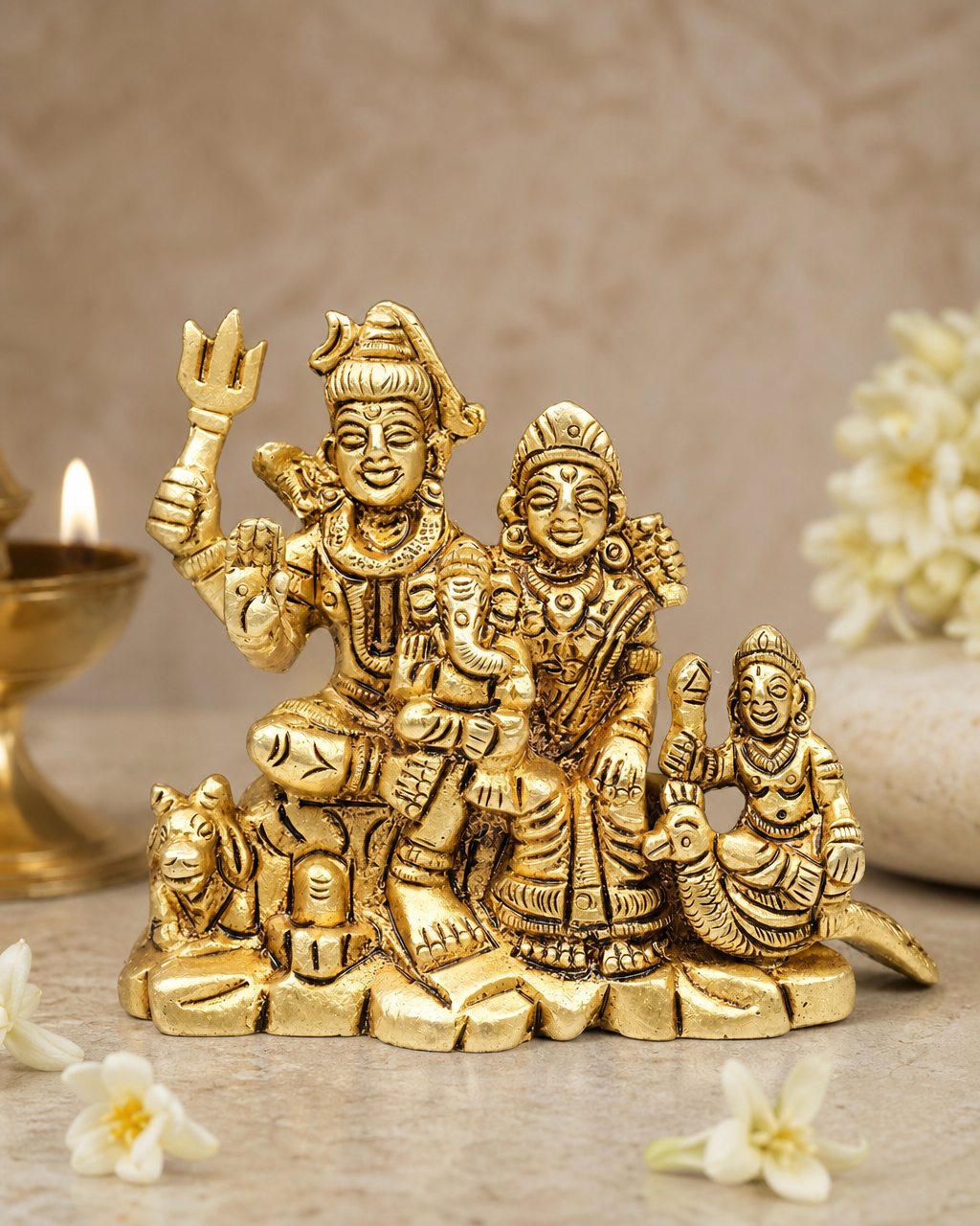 Brass Shiva Family