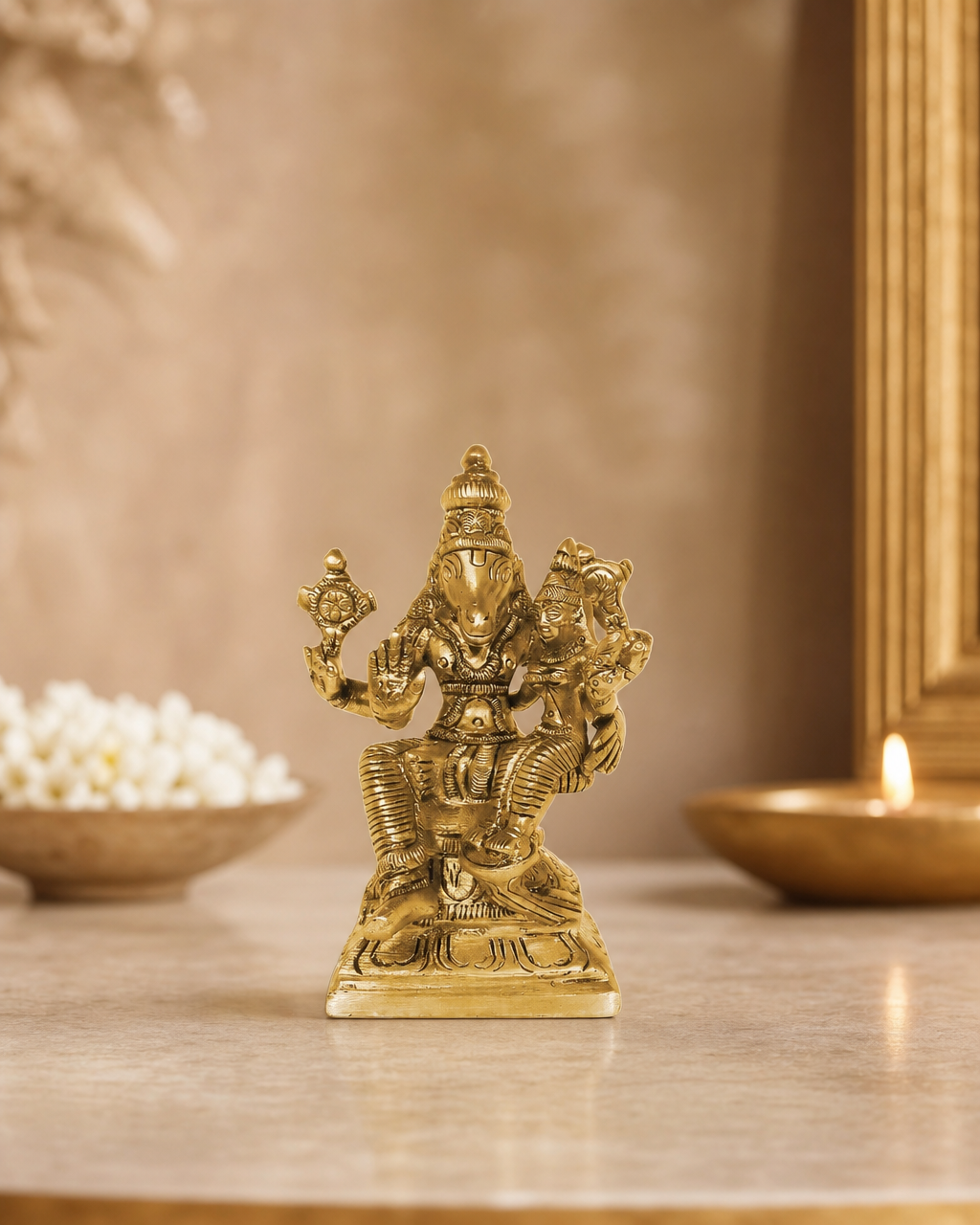 Brass Yellow  Gold   Varah Laxmi