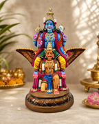 Colorful Garuda Vaahanam statue for home decor with intricate design.