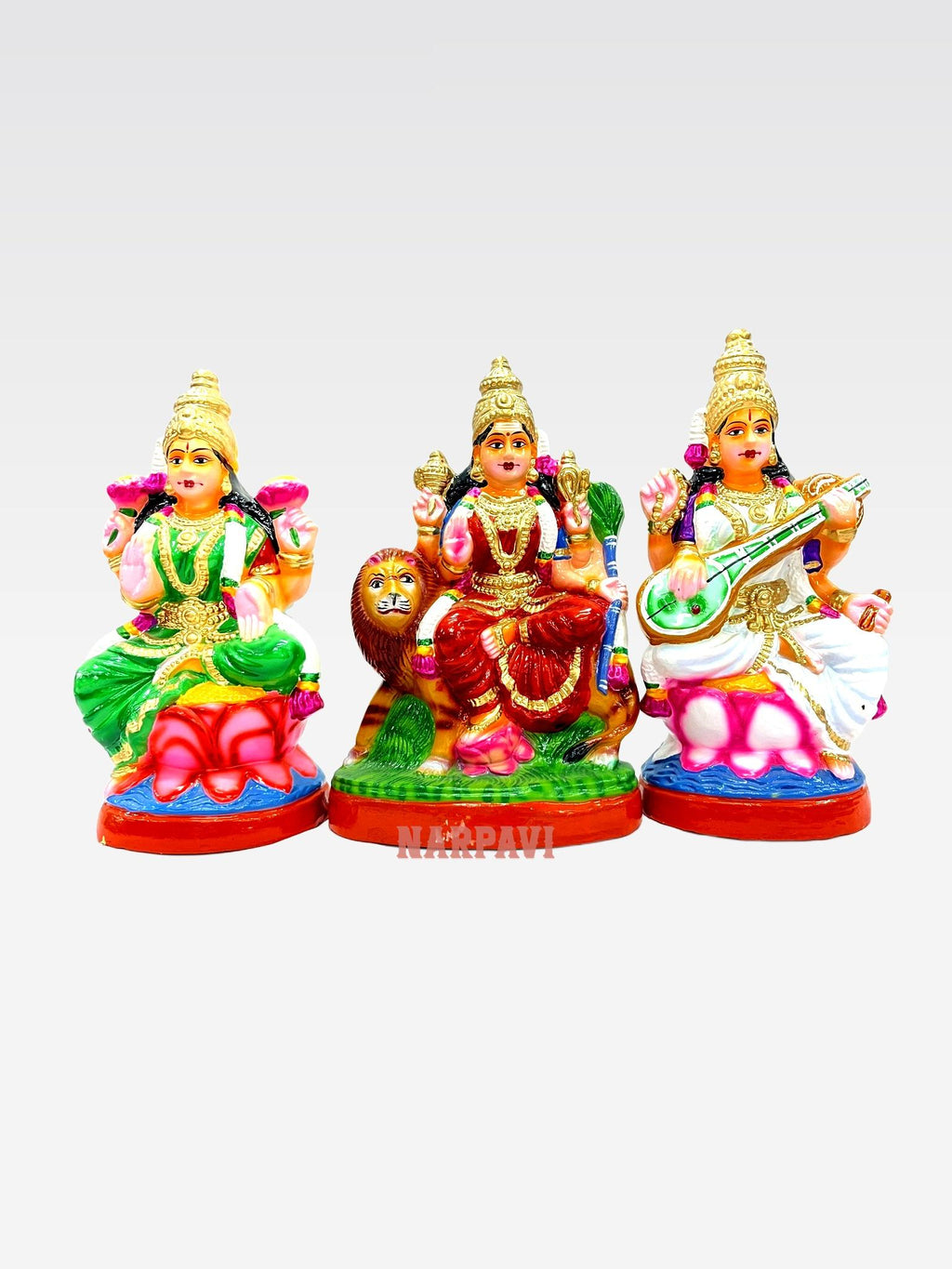 Clay Lakshmi Saraswathi Durgai
